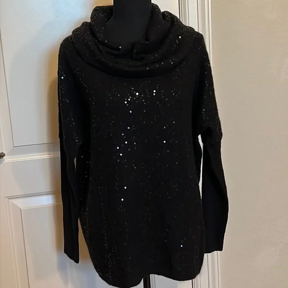 Saks Fifth Avenue sequined cashmere sweater - Picture 2 of 8